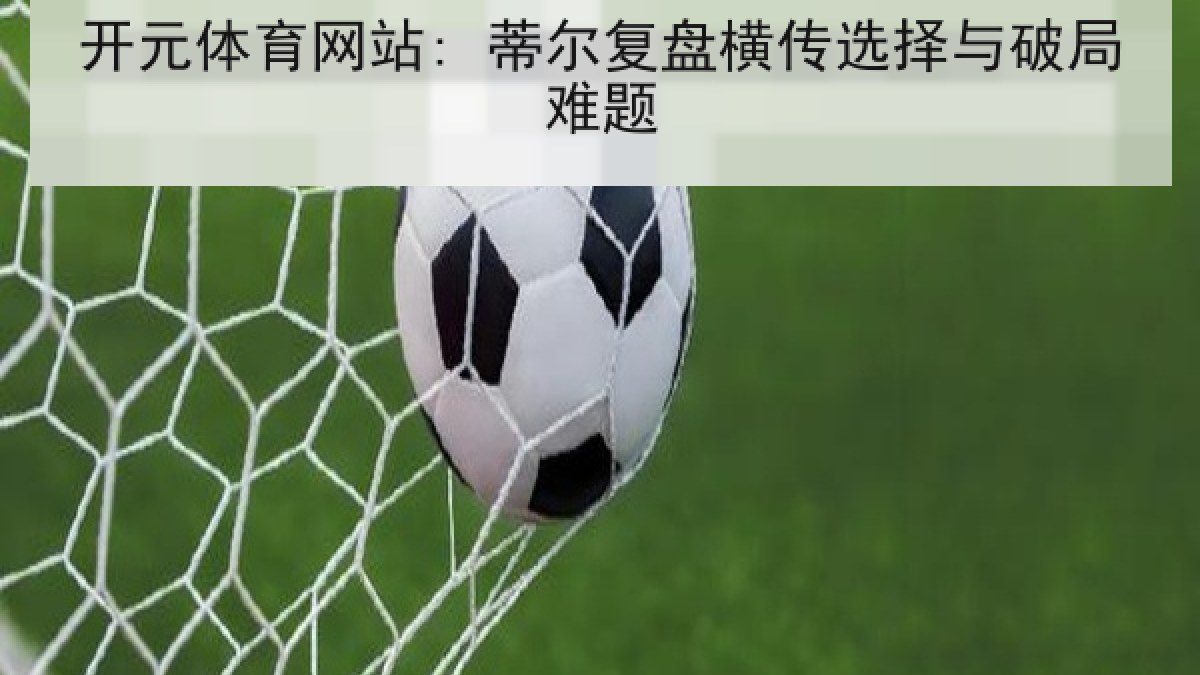 开元体育网站: 蒂尔复盘横传选择与破局难题